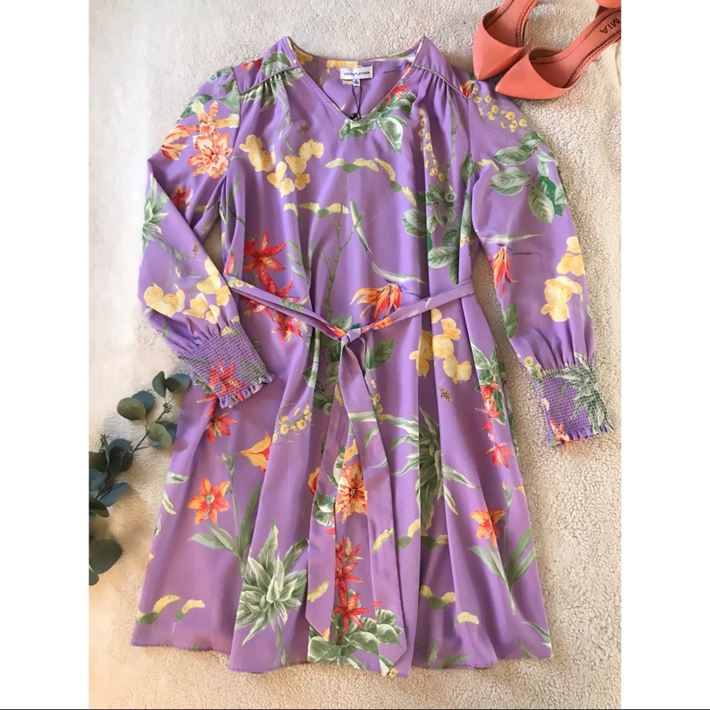 Gibson Latimer Violet Floral Dress